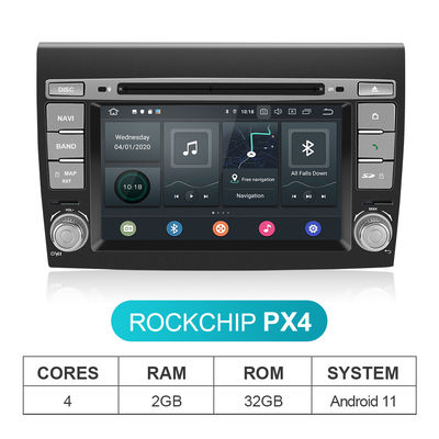 Touch screen di stereotipia 1024*600P dell'automobile di Android 11 di bravo di Fiat con navigazione di GPS